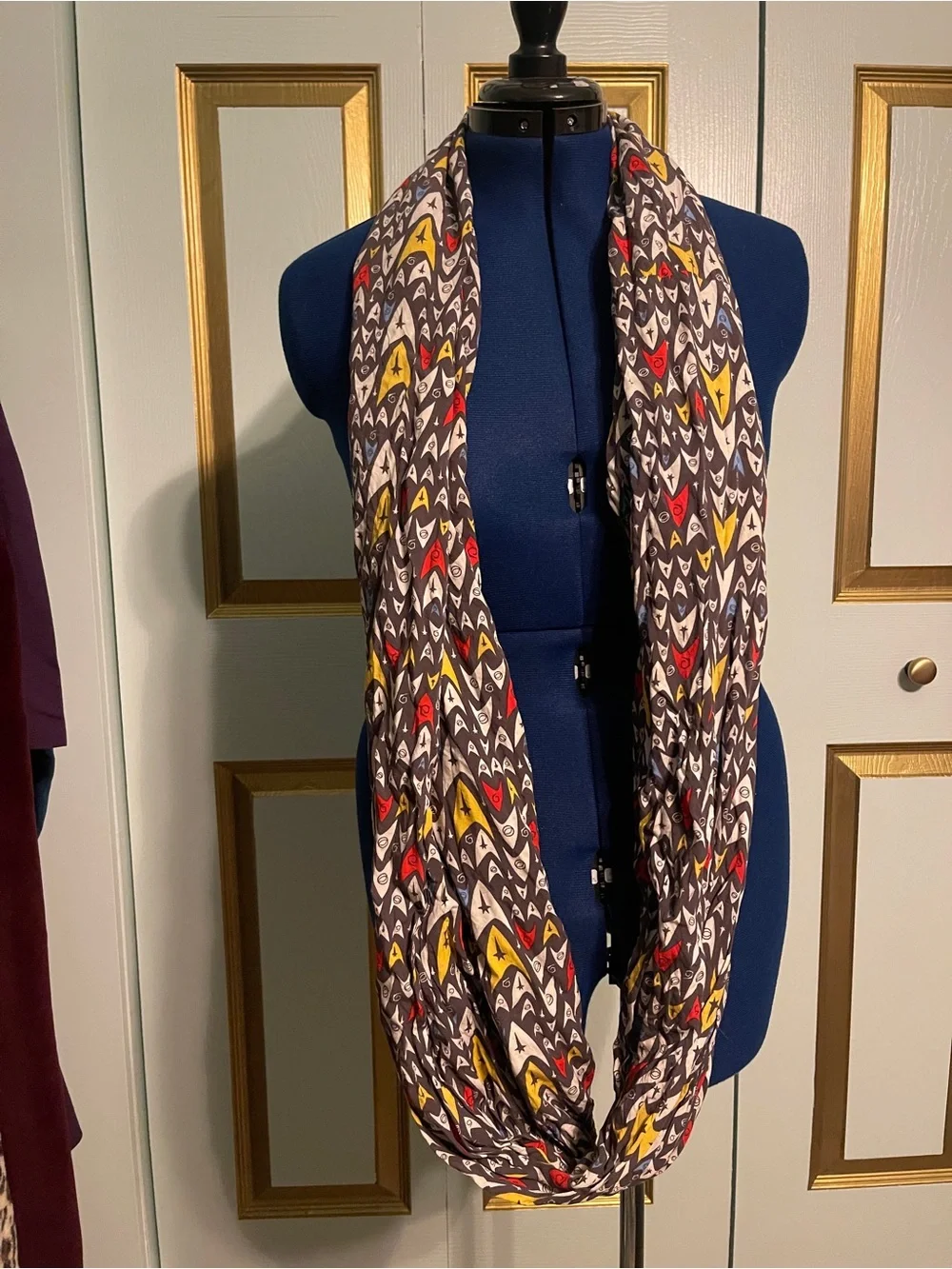 Her Universe Star Trek 50th Delta Symbol Infinity Scarf Multicolored